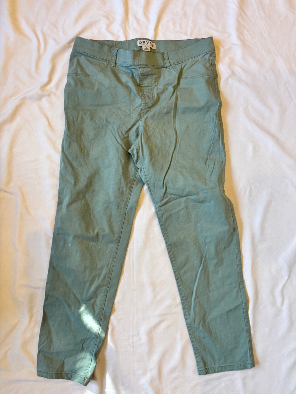 Orvis Women's Size 12 Sage Green Straight Leg Pants Classic Casual